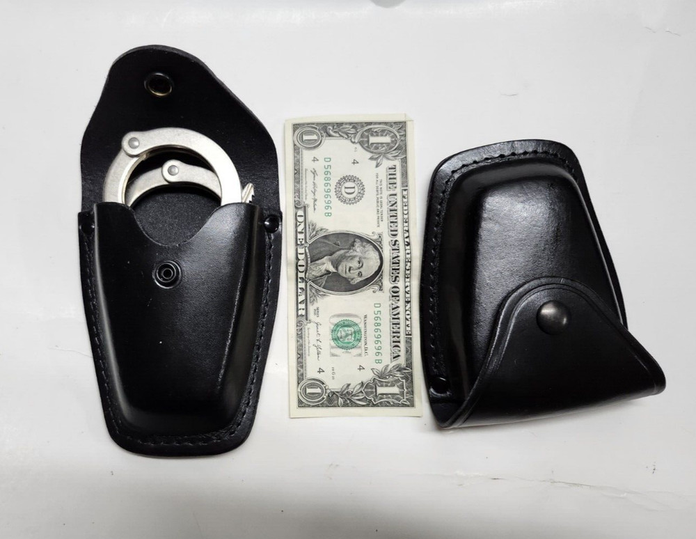 TWO (2) New Leather Handcuff Cases for Police or Security Guards