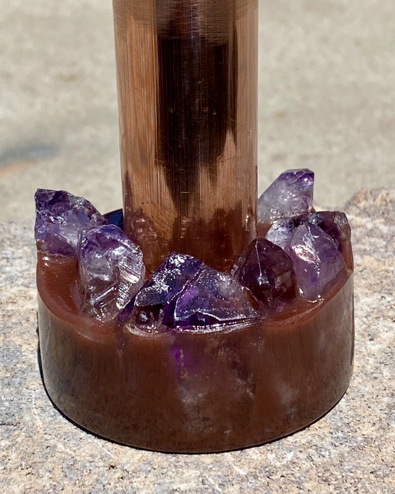 Orgone Cloudbuster with Quartz Crystal Scepter Point & Copper Pipe