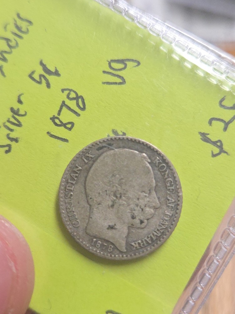 1878 danish west indies 5 Cent