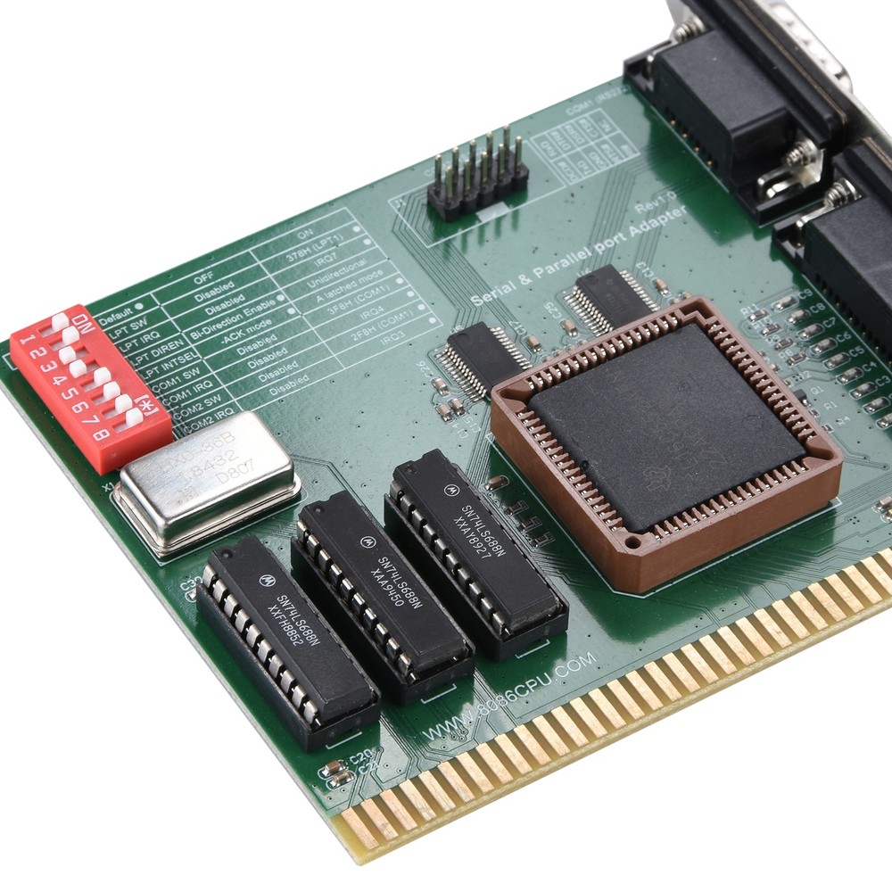 ISA RS232 Serial & Parallel Port Expansion Card ISA COM1 COM2 LPT PC Adapter