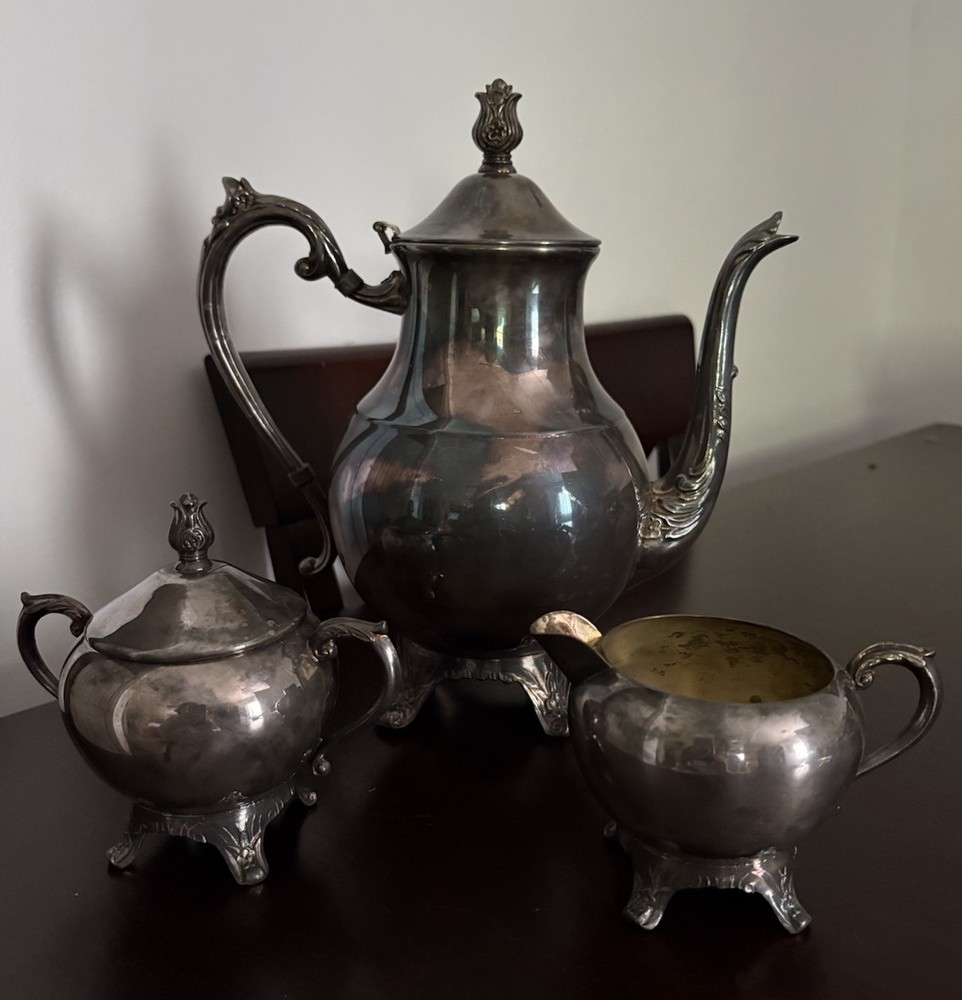 FB Rogers 1883 Silver Plate Coffee/Tea Cream Sugar Set