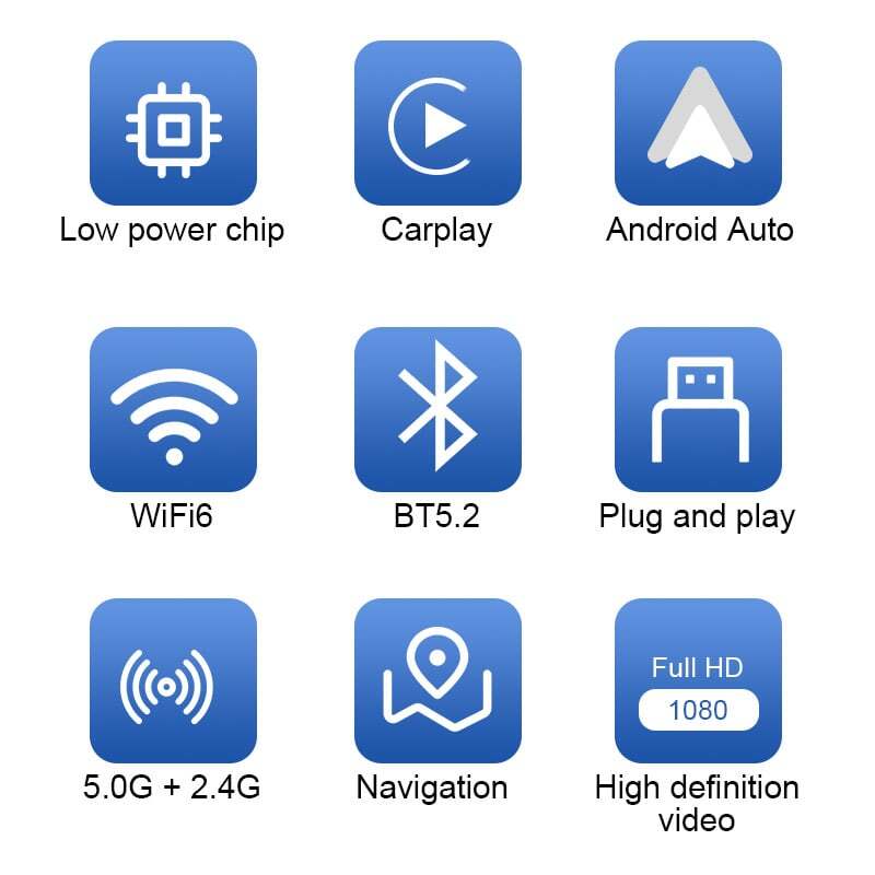 USB Wireless CarPlay Adapter For Android Auto Wireless Carplay Dongle Plug Play