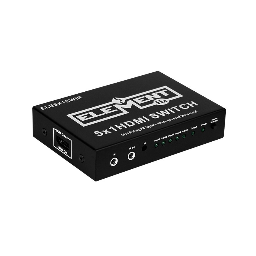 Element-Hz 5in / 1out HDMI Switcher with IR Capability **Used Item*