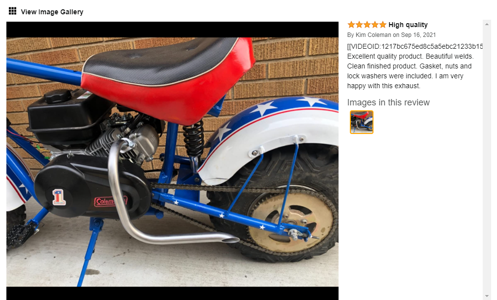 Mini Bike custom Exhaust Header Pipe for Predator 212cc & Honda GX200.