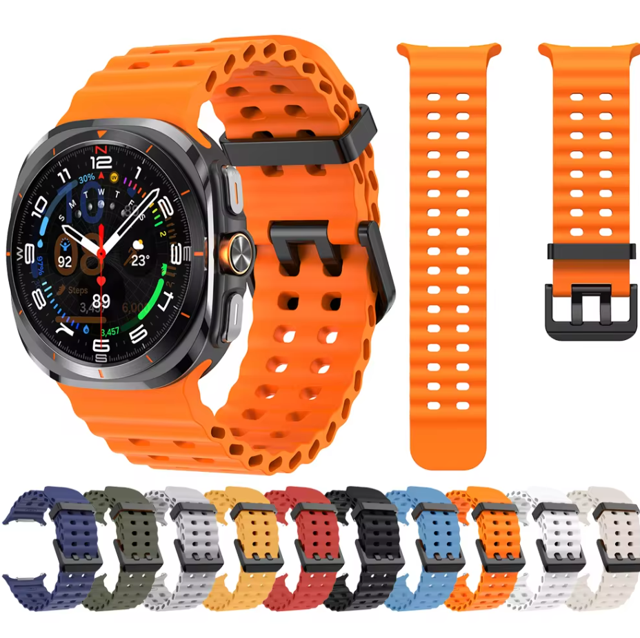 NEW Sport Soft Silicone Band for Samsung Galaxy Watch 7 Ultra 47mm NO Gaps Strap