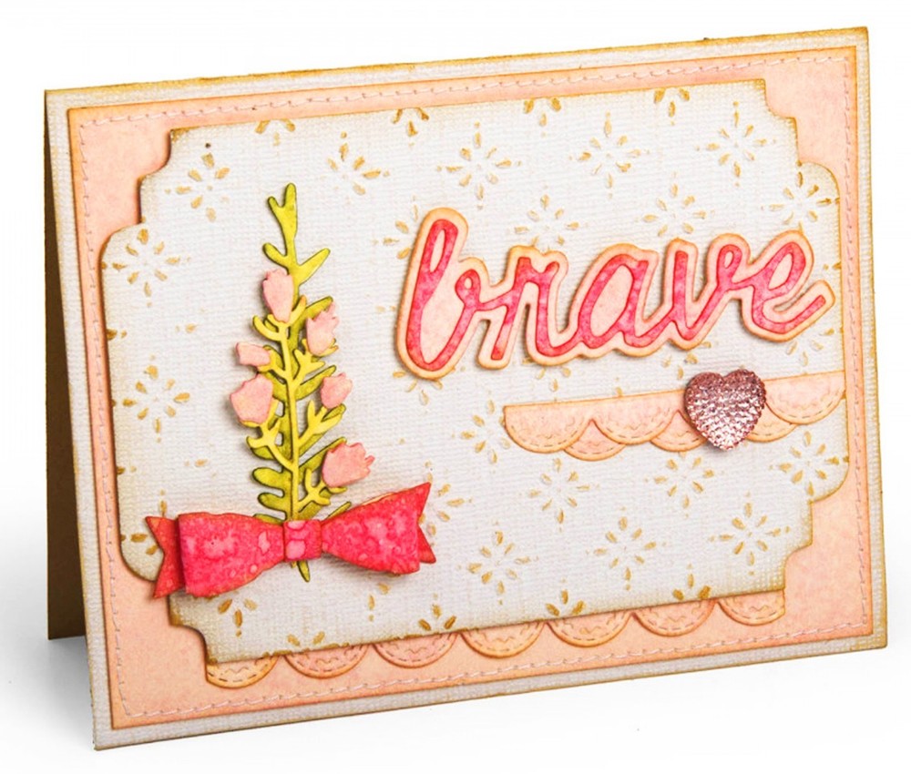 Sizzix Thinlits Shadow Script #1 #662684 10pk set Retail $17.99 design Tim Holtz