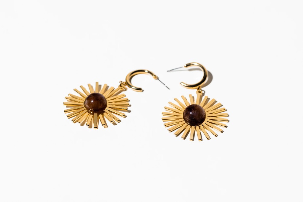 Gold Starburst Earring