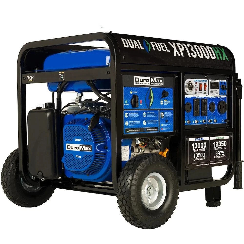 DuroMax XP13000HX 13,000 Watt Portable Dual Fuel Gas Propane Generator - Recon