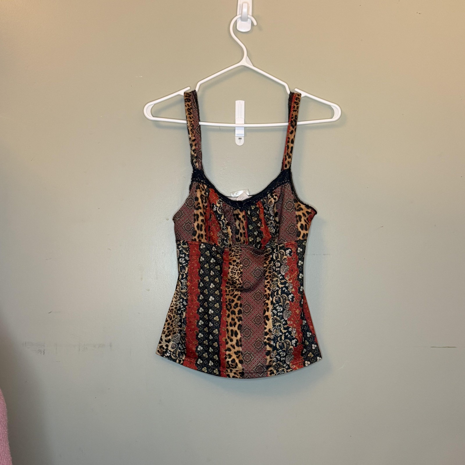 ARIANNE Tank Womens S Multicolor Patchwork Lined Jersey Polyester Spandex