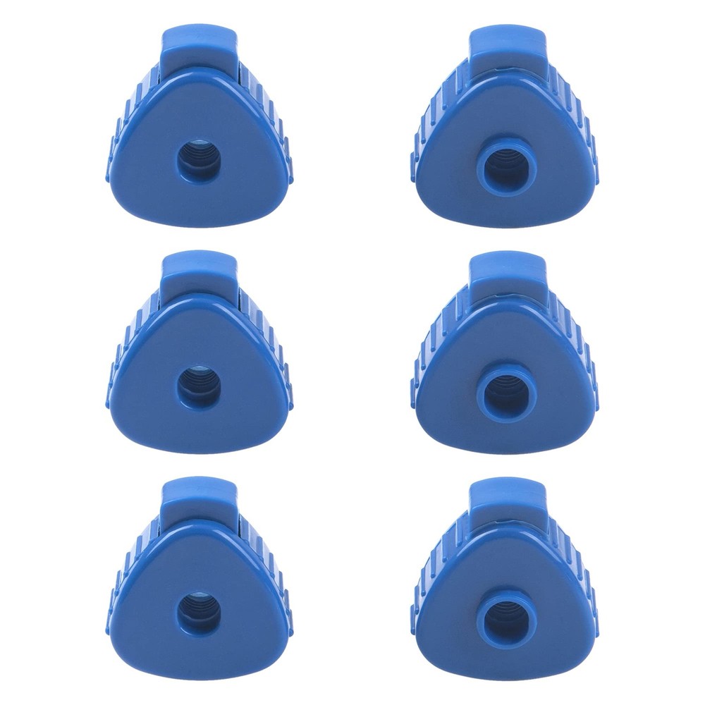 6Pcs Plastic Quick-set Cymbal Nut Compatible with Percussion Drum Kit (Blue)