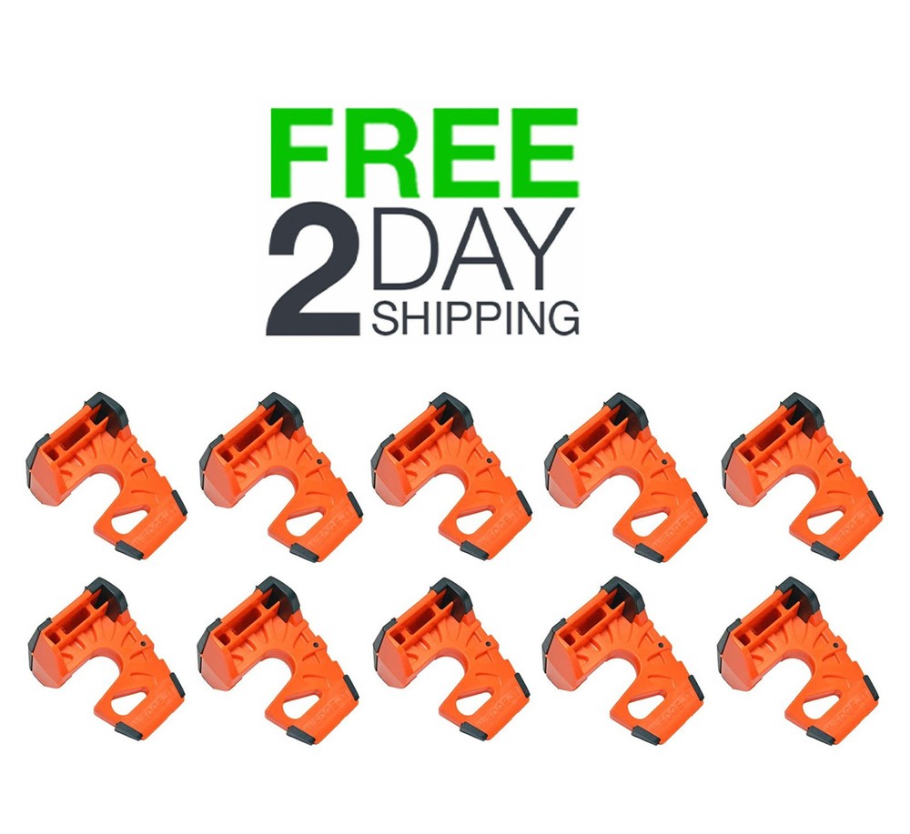 Wedge-It - The Ultimate Door Stop - Orange (10 Pack)