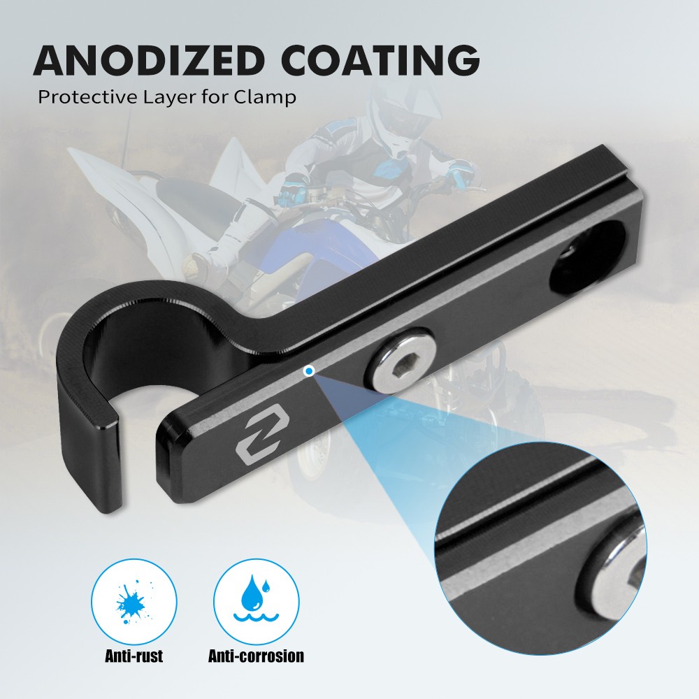 NICECNC Brake Line Cable Clamp For Yamaha Raptor 700 700R YFM700 2009-2026 Black