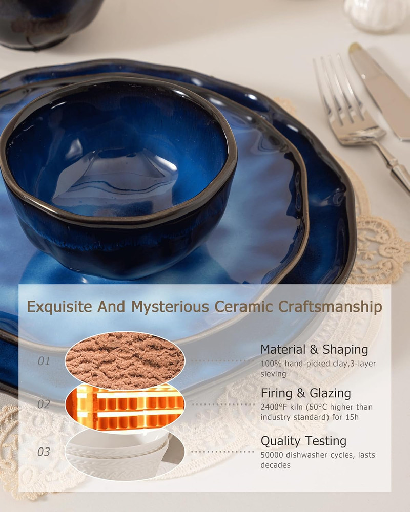 Dinnerware Sets Plates and Bowls Sets Modern Plates,Ceramic Dinnerware Sets,12 P
