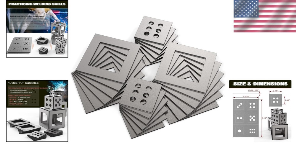 Versatile 14 Gauge 24-Piece Welding Practice Kit - Perfect for Skill Development