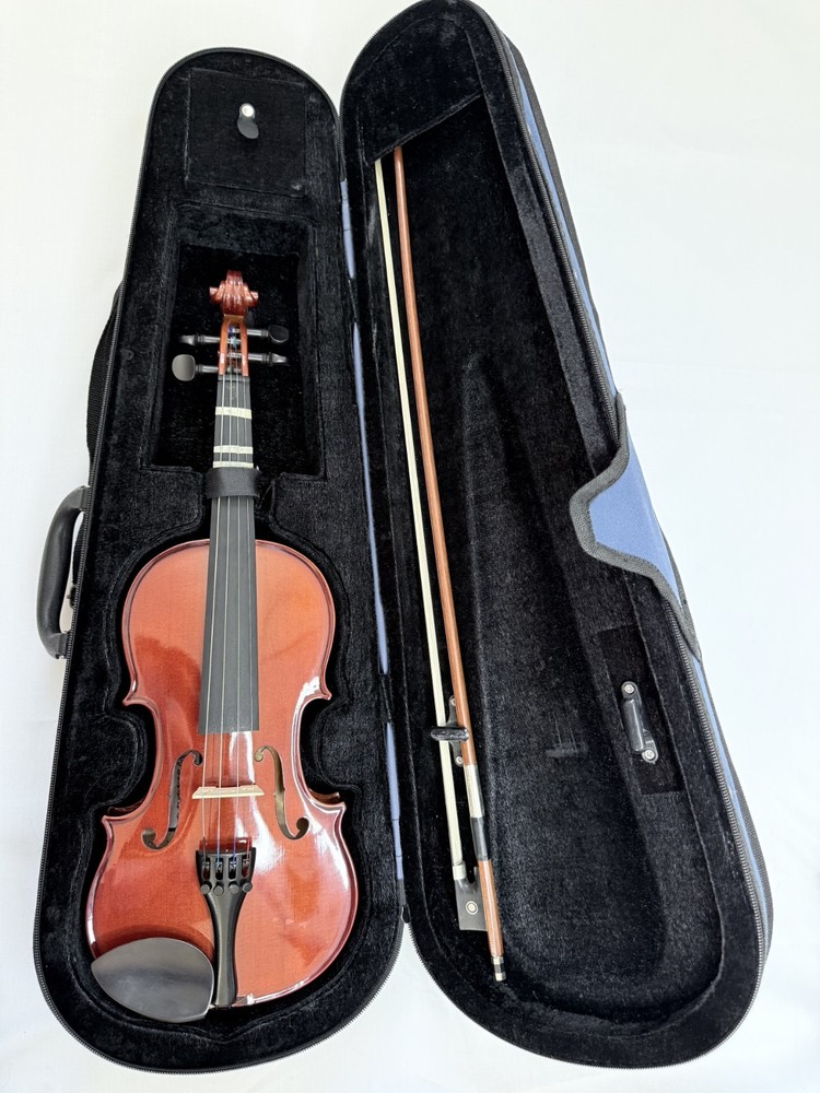 Small Violin Solid Wood with Case and Bow