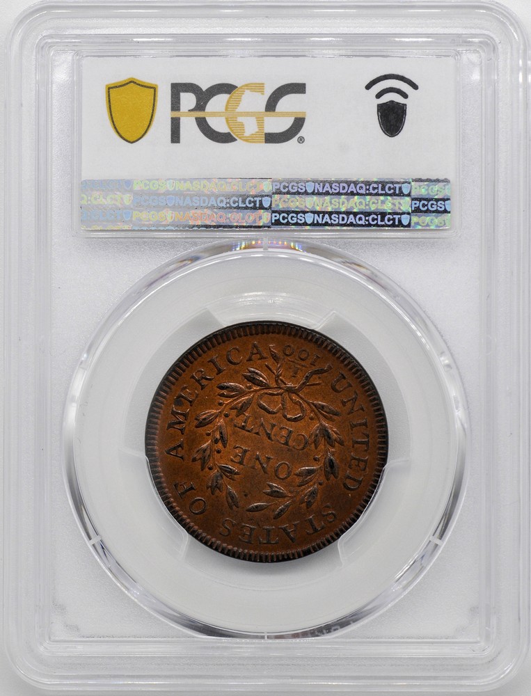 1797 DRAPED BUST 1C PCGS MS 65+ RB