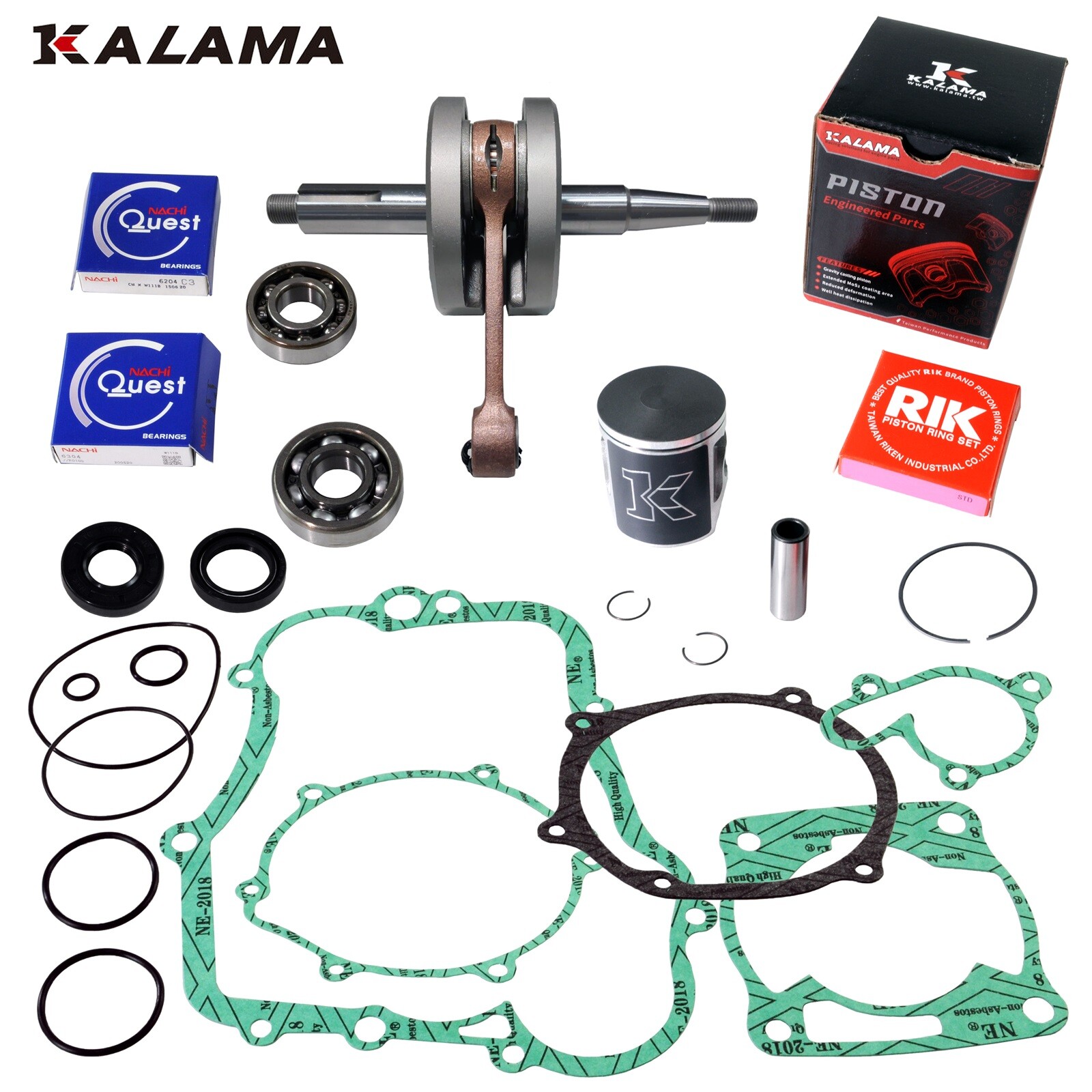 For YAMAHA YZ 85 ENGINE REBUILD KIT CRANKSHAFT, PISTON, GASKETS 2002-2018 YZ85