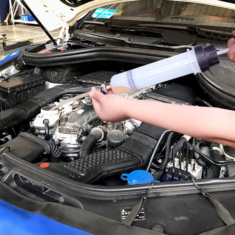 200cc/500cc Oil Suction Filler Fluid Transfer Syringe Gun Pump Extractor Tool