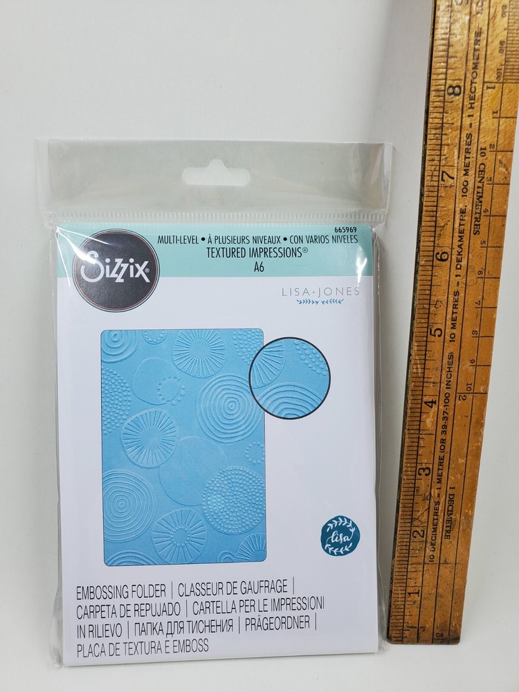 SI1 Sizzix 3D Textured Impressions A6 Abstract Rounds Embossing Folder