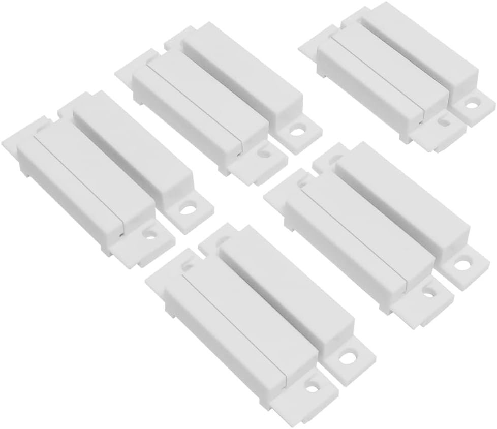 5 Pack Surface Mounted Nc Magnetic Door Contacts Switch Sensor For Alarm