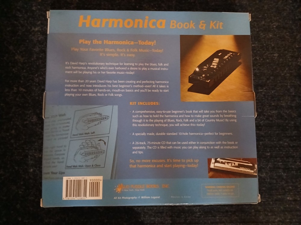 Harmonica Book & Kit Set New In Box Instructional by David Harp