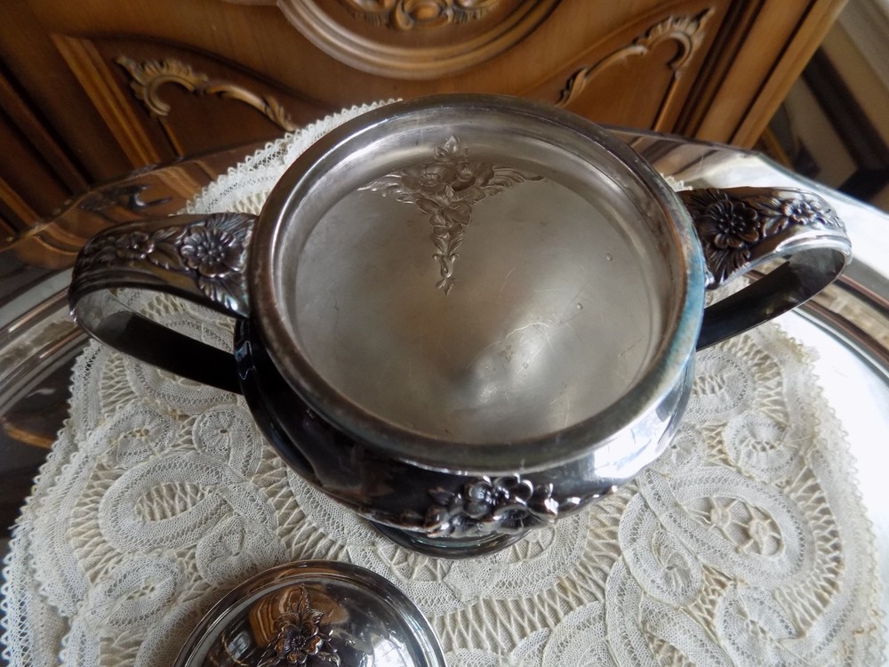 VTG Holmes & Edwards Tea Coffee Set Silver Plated International Silver Co RARE