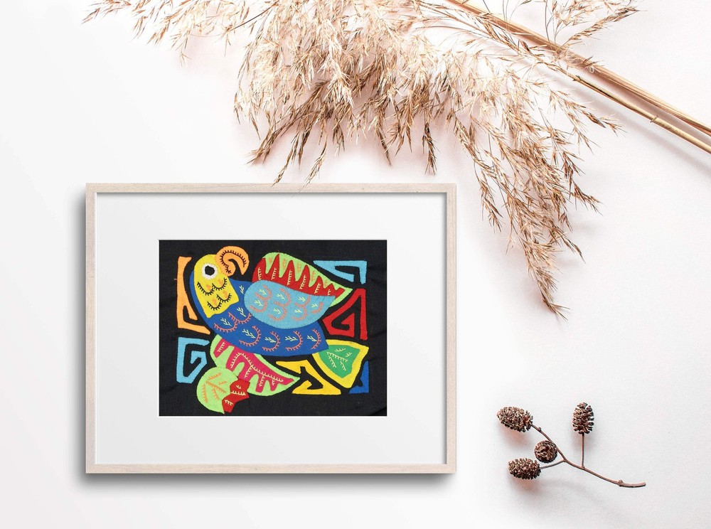 Multicolor Blue And Red Bird Molita