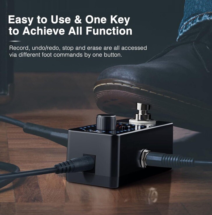 LEKATO Guitar Looper Pedal Effect Pedal with Tuner Function Looper Pedal Loop...