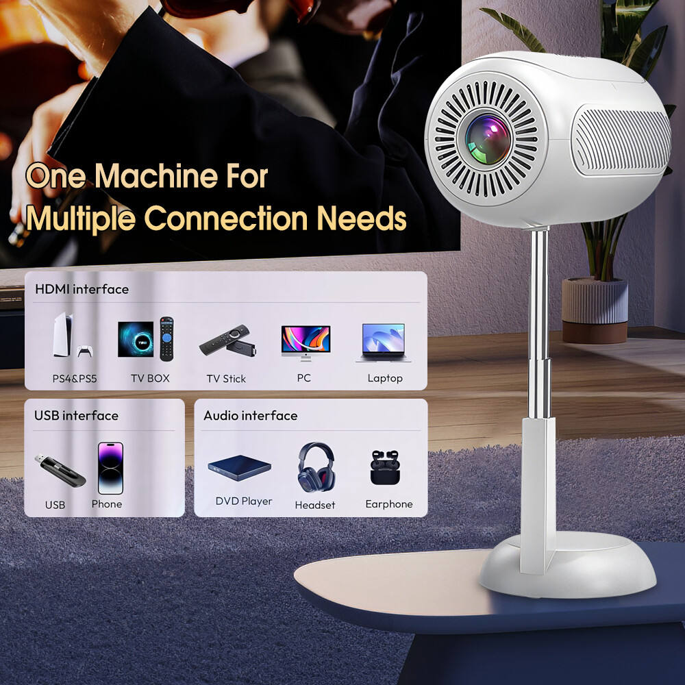 4K Projector Smart Netflix Android Projector 1080P 5G WiFi Bluetooth Home Theate