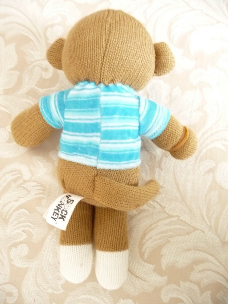 SOCK MONKEY TURQUOISE SHIRT
