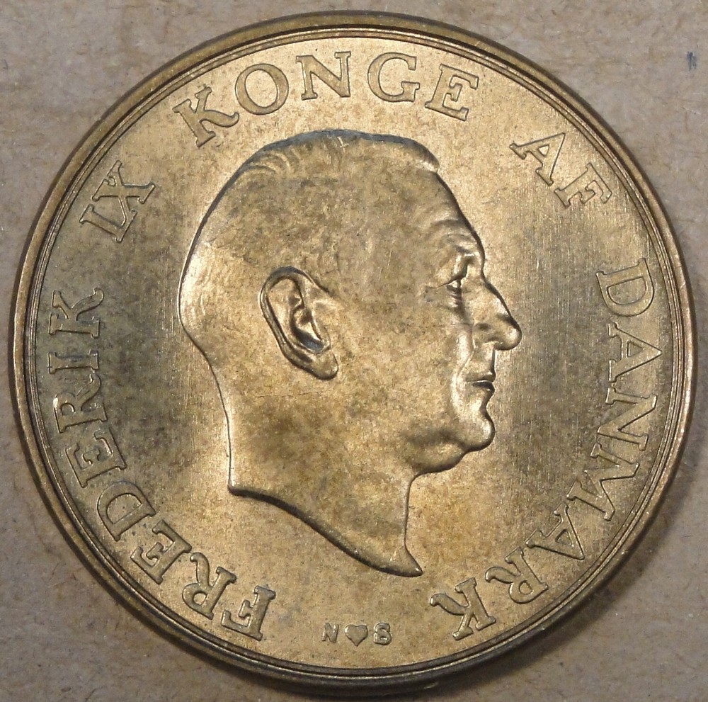 Denmark 1952 2 Kroner BU as Pictured
