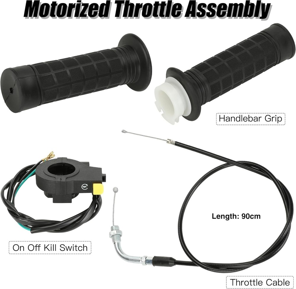 Throttle Cable Twist Throttle Handle Grip Assembly for 2 Stroke Engine 80cc 1...