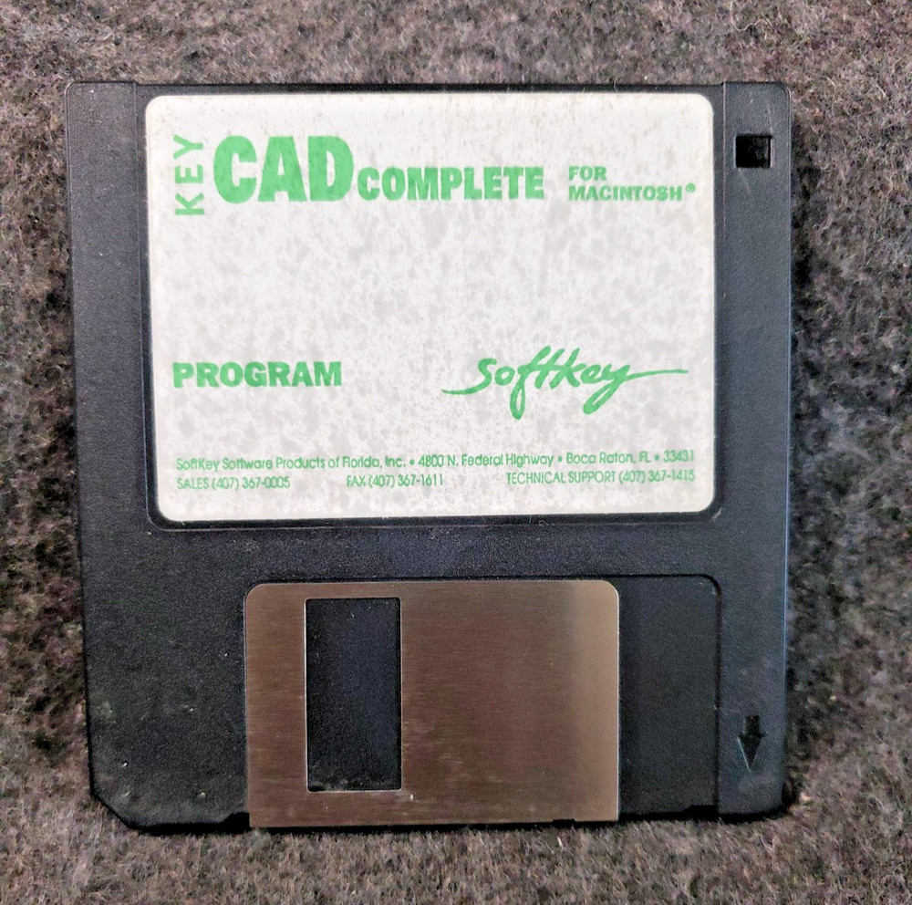 Key CAD Complete program Floppy by SoftKey for MAC (C19B2)