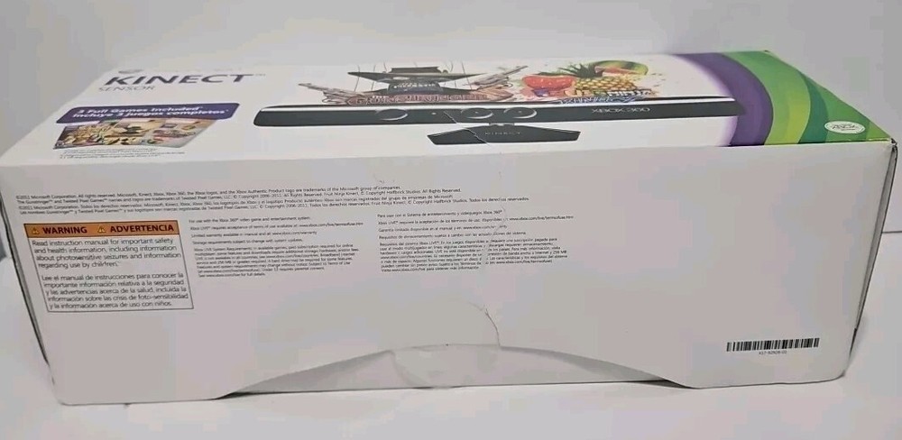 Kinect Sensor Bar for Microsoft Xbox 360 New Open Box With Unused Game Codes