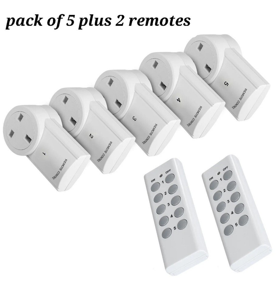 Wireless Smart Remote Control Socket UK Plug with Remote Control Outlet Switch