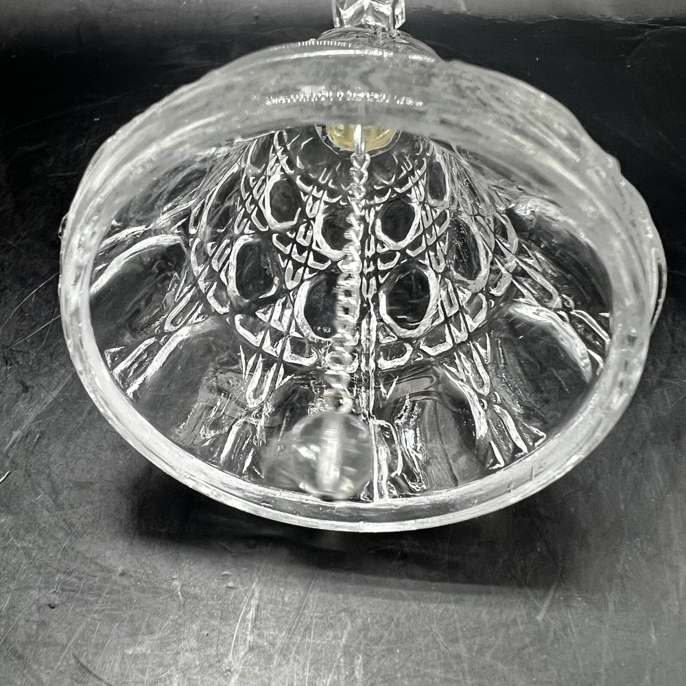Clear Crystal Dinner Bell Cut Diamond Button Design Vintage