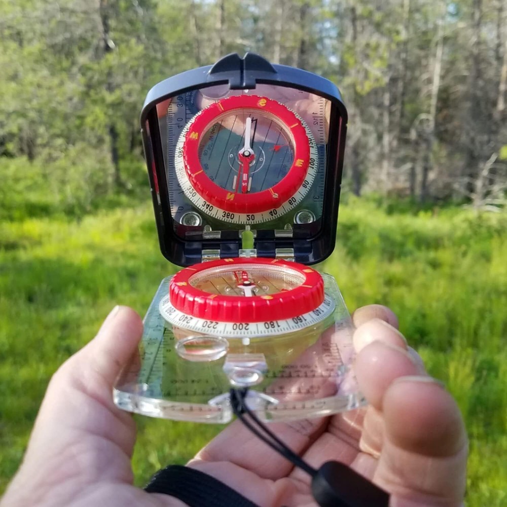 Sighting Compass Mirror Adjustable Declination - Boy Scout Compass Survival