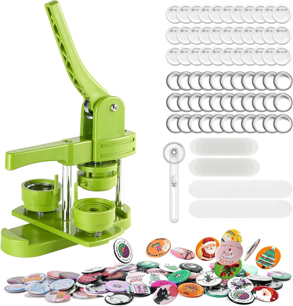 44Mm Button Maker Kit – 1.73 Inch Button Maker Pin Badge Press Machine with 100P