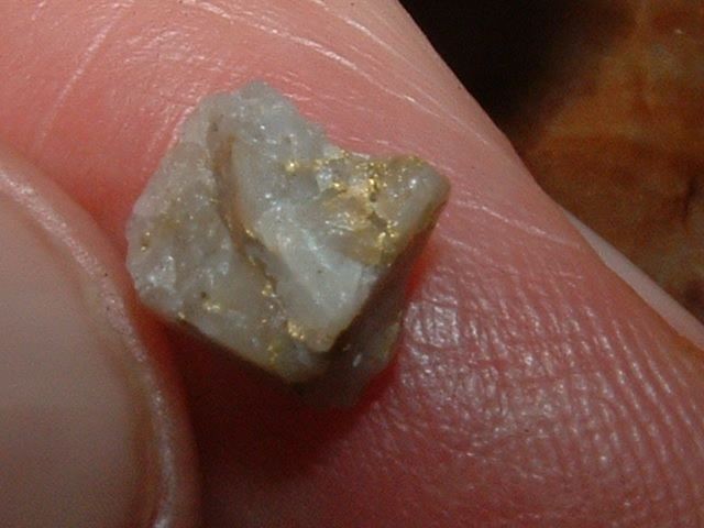 GOLD QUARTZ SPECIMEN .36 GRAM BLUE MTNS OREGON GOLD