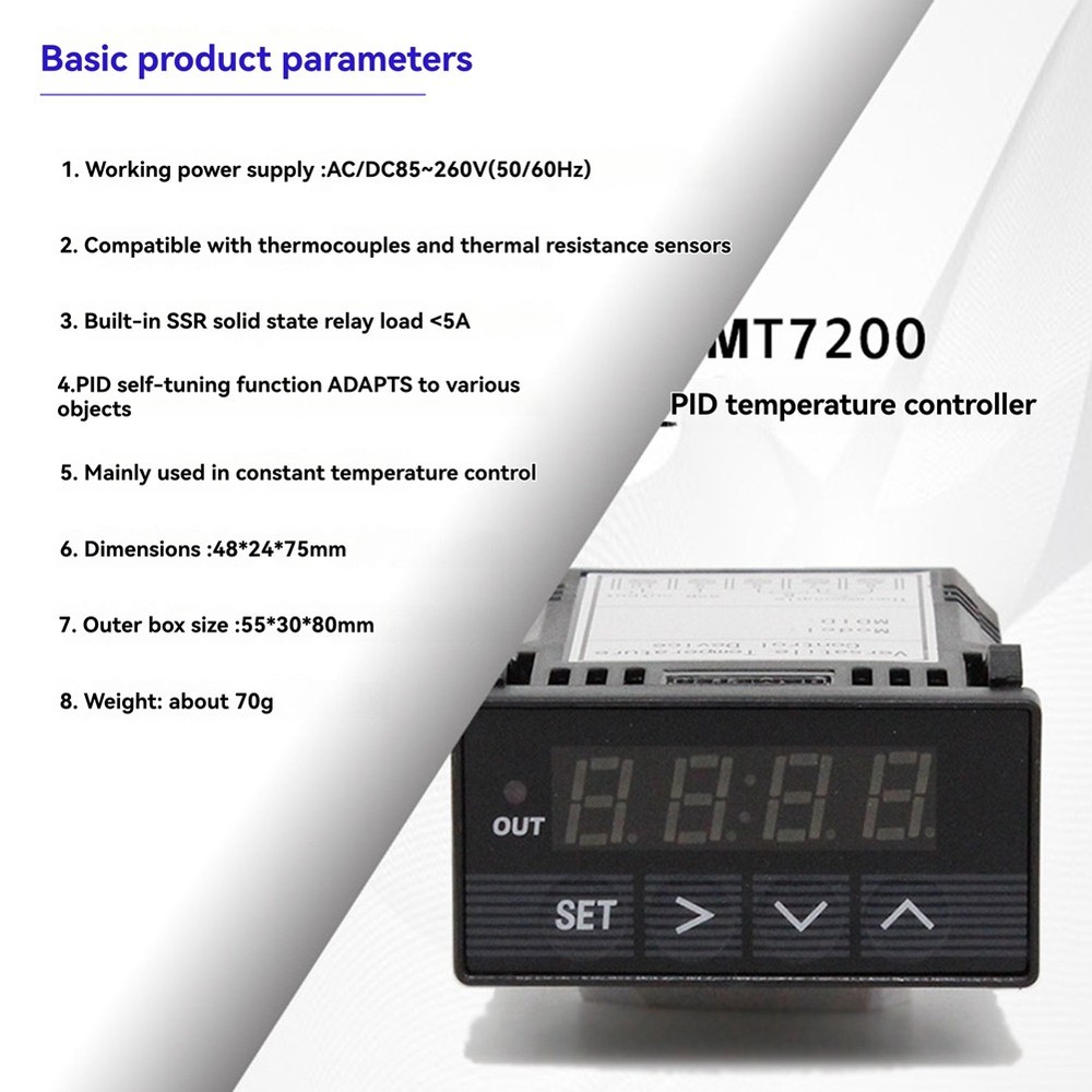 XMT-7200 Programmable Digital PID Temperature ENAIL Temperature Control Box V6U4
