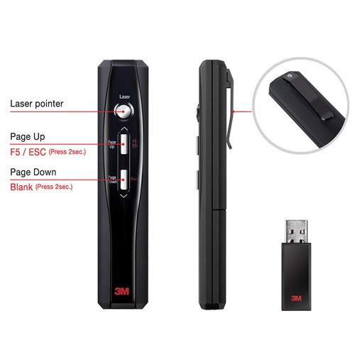 3M WP-5500 New Laser Presenter Powerpoint PPT Presentation Red Beam Pointer