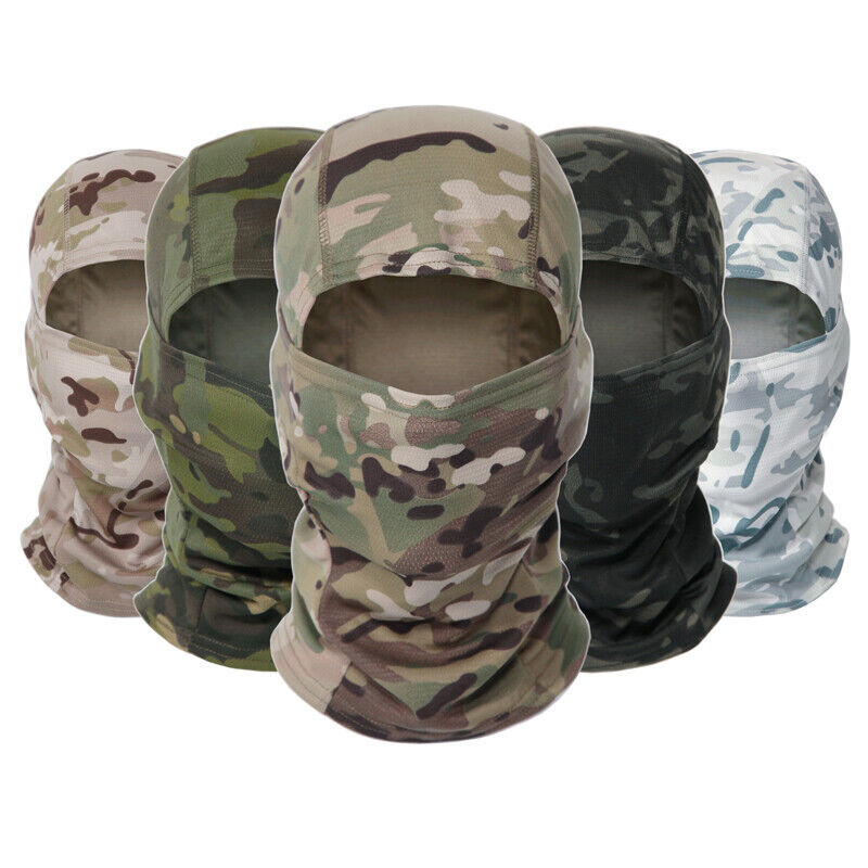 Camo Balaclava Face Mask UV Protection Ski Sun Hood Tactical Masks for Men Women