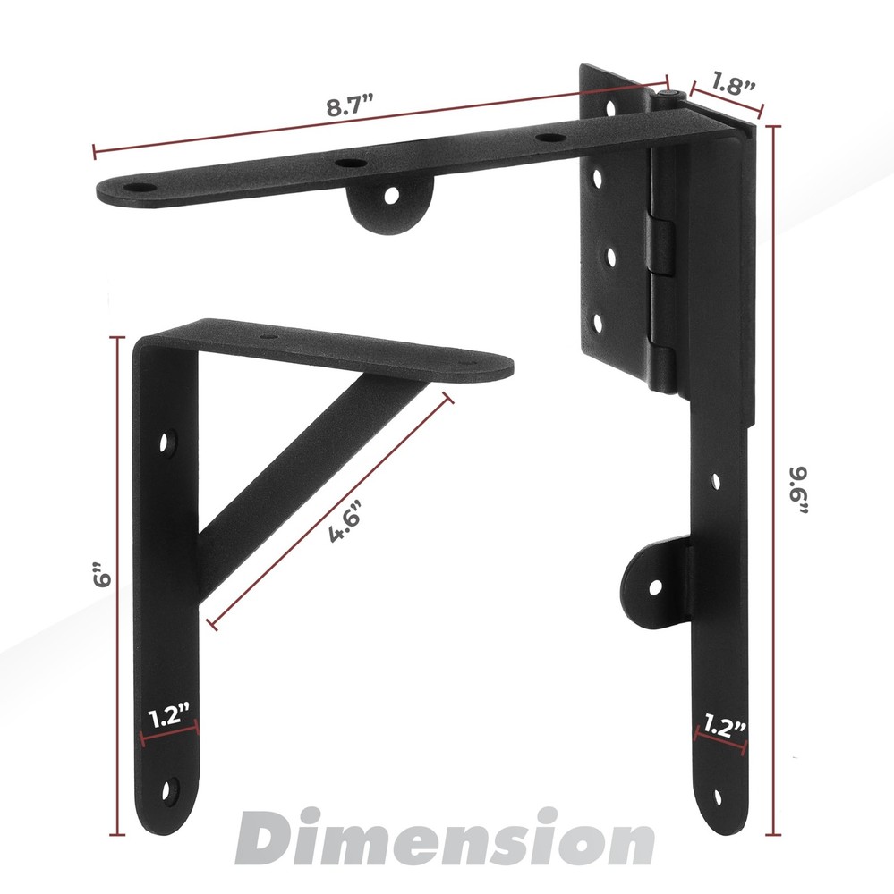 Anti Sag Gate Kit - Gate Corner Bracket-90 Degree Bracket with Gate Hinges He...
