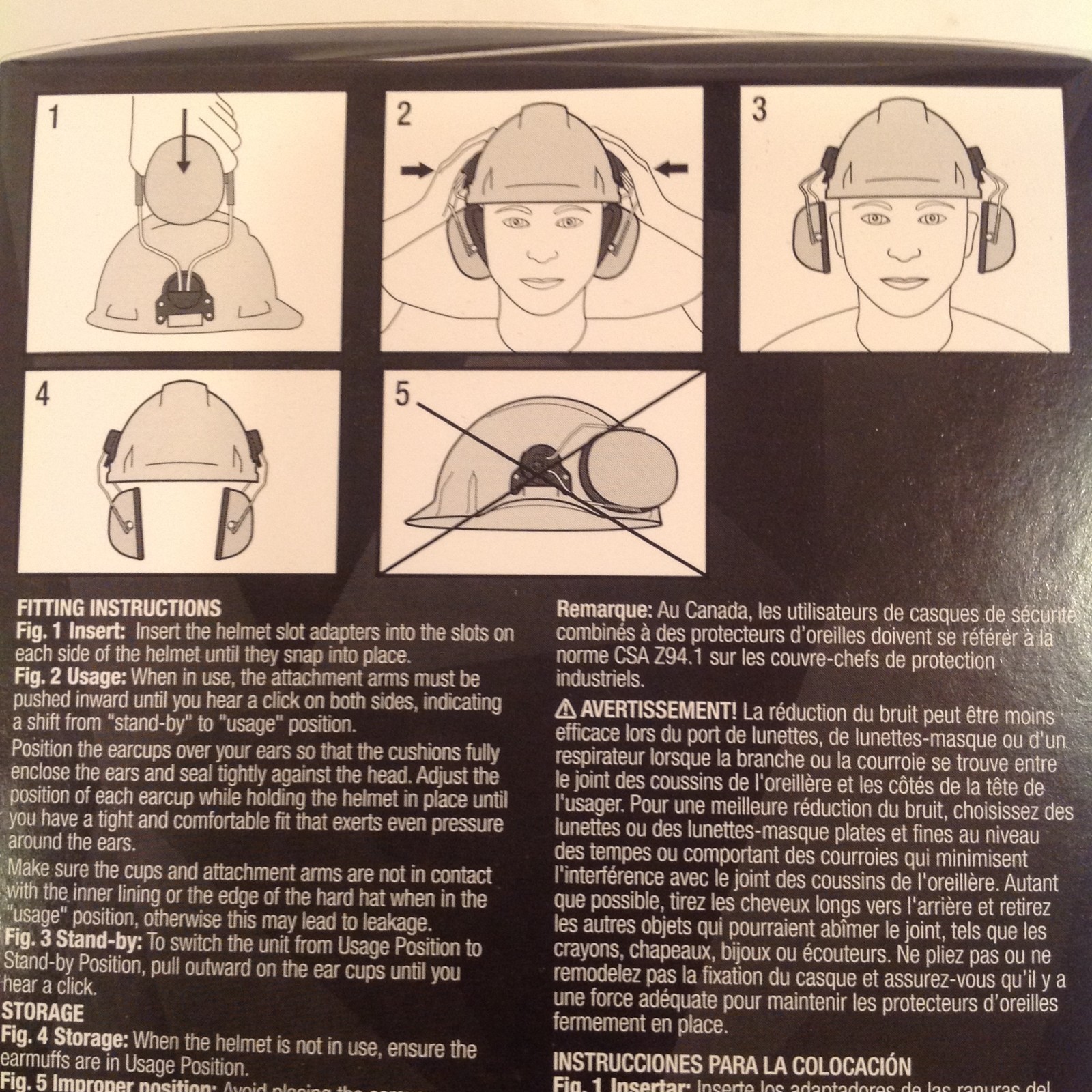 3M Peltor X1 Series Hard Hat Attached Ear Muffs X1P3E Cap Mount NRR 21dB Black