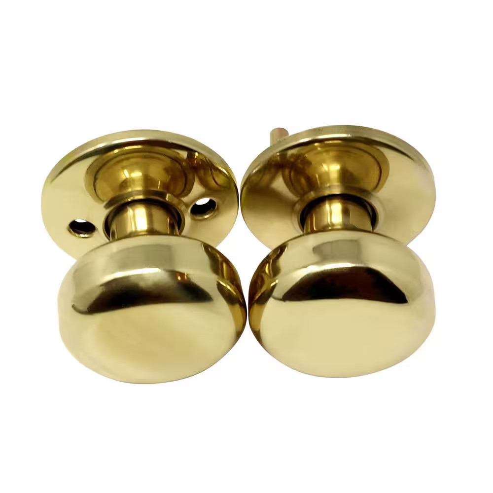 Replacement Mortise Gate Lock Door Knob Set with Spring-Polished Solid Brass Us3