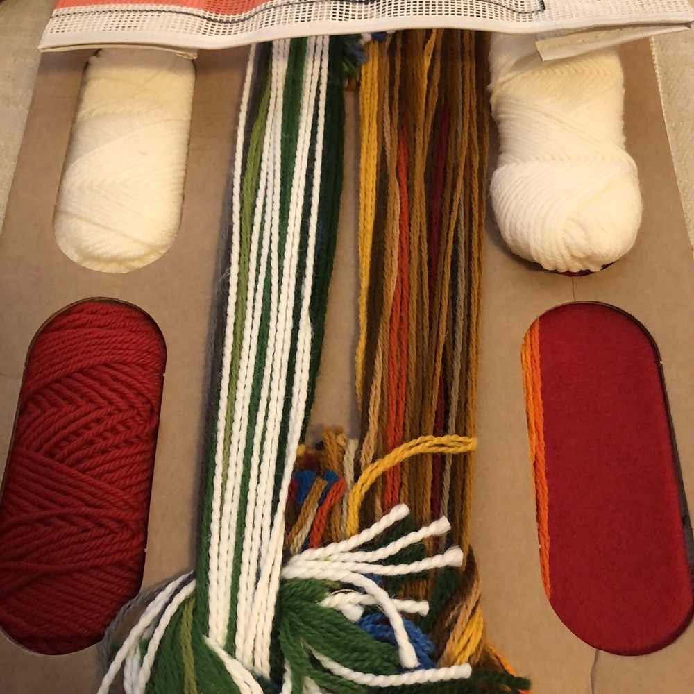 Sunset Needlepoint Stocking Kit 1978 Jingles Trims a Tree Bears 18" Opened Read