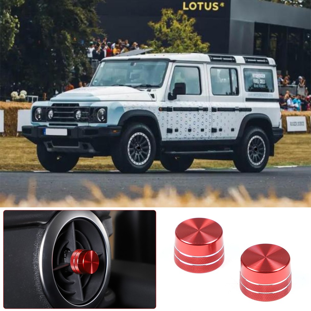 Side Vent Knobs Aluminum Alloy Red for INEOS Grenadier 2020+