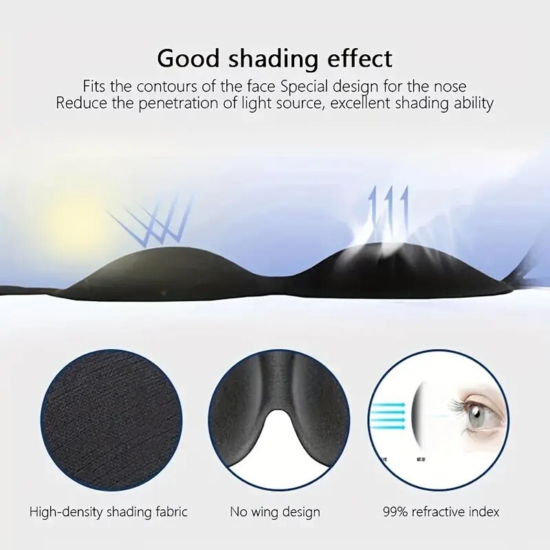 10pcs Travel 3D Eye Mask Sleep Soft Padded Shade Cover Rest Relax Blindfold