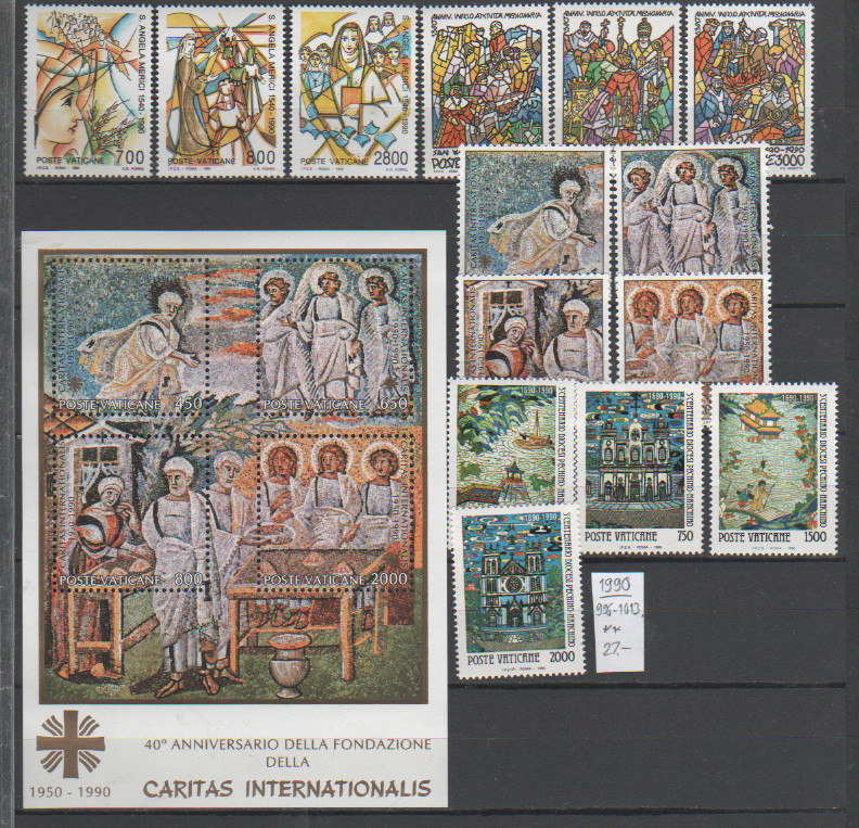 Vatican Vintage 1990 Complete MNH