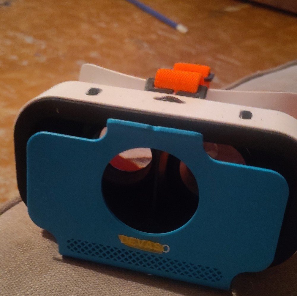 DEVASO Smartphone VR Headset White, Orange, Blue Plastic Fabric